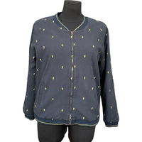 Bluza Rozpinana Damska Bez Kaptura Bawełniana Granatowa Rozmiar L