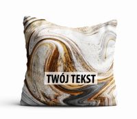 Poduszka Dekoracyjna MARMUR  z Twoim napisem M02