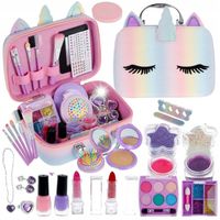 Duży Zestaw MAKE UP MALOWIDŁA Kosmetyki makijaż kuferek skarbów biżuteria