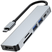 tech-protect v4-hub adapter 6in1 grey