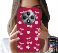 ETUI DO OPPO RENO12 F / 12FS 5G - WISIENKI, WIŚNIE NA BORDOWYM TLE + FOLIA