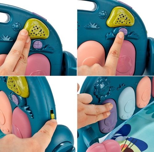 MATA EDUKACYJNA Z PIANINKIEM GRZECHOTKI GRYZAKI DLA NIEMOWLĄT DZIECI na Arena.pl