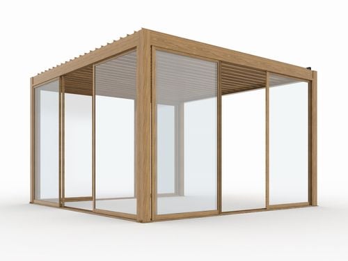 DRZWI PRZESUWNE SZKLANE LUXE 4M 370X238 CM KOLOR DREWNA na Arena.pl