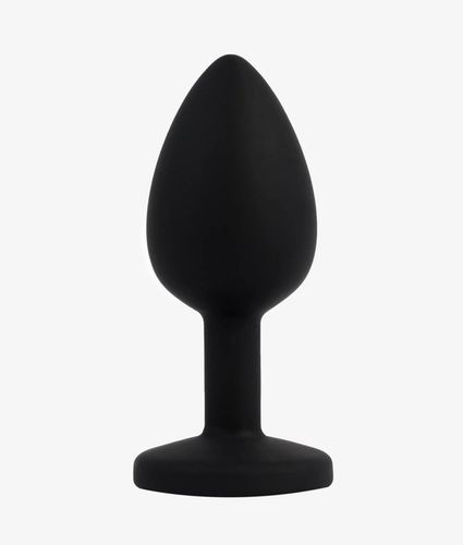 N69 korek analny silikonowy S czarny kryształek na Arena.pl