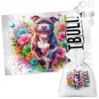 PUZZLE TRADYCYJNE - PIES PSY PIESEK RASA PITBULL - 35 el