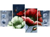 OBRAZ DRUK CZERWONE ZIELONE MAKI