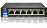 Switch PoE BCS-B-SP0402 BCS Do kamer IP 4x PoE 2x Uplink 60W Funkcja EXTEND