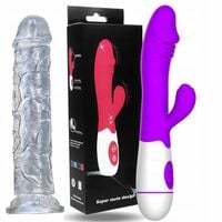 WIBRATOR DAMSKI DO ŁECHTACZKI DLA PAR KRÓLICZEK 30PROGRAMÓW + Żelowe