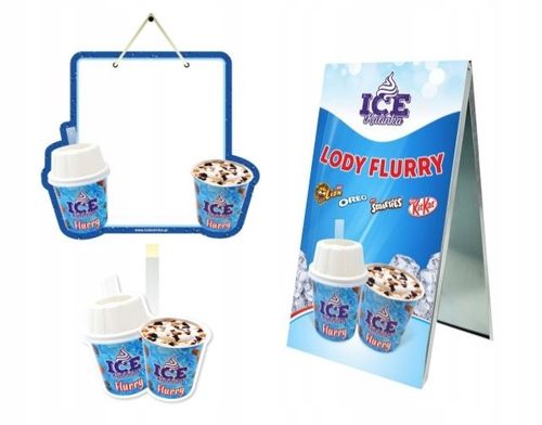 Kubki do lodów flurry, składane papierowe 200szt. na Arena.pl