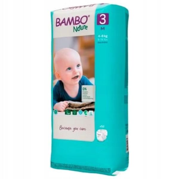 Bambo Nature 3 Midi 4-8 kg, 52 szt. zdjęcie 3