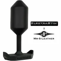 electrastim mr. s leather wtyczka intymna elektro-silikonowa, 76 mm