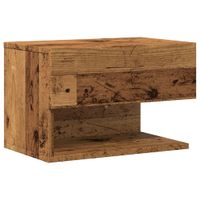 Ścienna szafka nocna, stare drewno