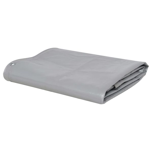 Plandeka 650 g/m², 3 x 4 m, szara zdjęcie 1