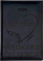STYLOWY kalendarz wędkarza A4 2026 KSIĄŻKOWY TYGODNIOWY grawerowany