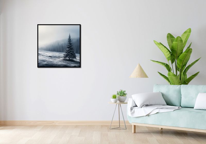 Plakat 70x70cm Samotna Choinka zdjęcie 4