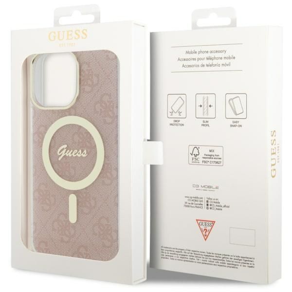 Etui Guess do iPhone 14 Pro, Różowy, MagSafe zdjęcie 8