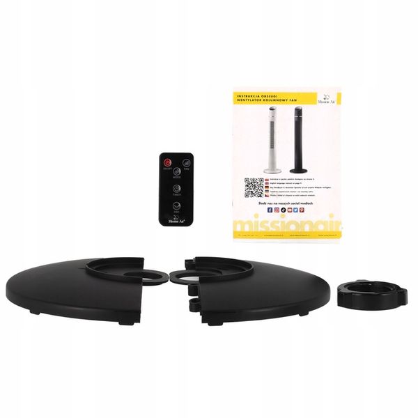 WENTYLATOR KOLUMNOWY wiatrak podłogowy stojący Mission Air FAN TIMER SWING zdjęcie 13