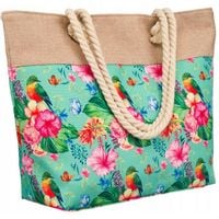 Torba Plażowa Duża Zapinana Na Zamek Torebka Shopper z Podszewką Piknik XXL