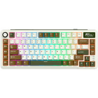 royal kludge rk l75 palm green gaming keyboard beige switch