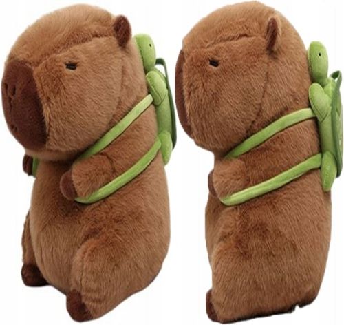 KAPIBARA PLUSZOWA MASKOTKA 55 CM ZABAWKA Z PLECAKIEM ŻÓŁWIK MIĘKKA PLUSZAK na Arena.pl