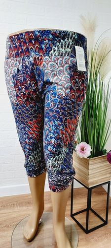 L/3XL ALLADYNKI WYGODNE SPODNIE -ZA KOLANO 777-1 pawie oczko na Arena.pl