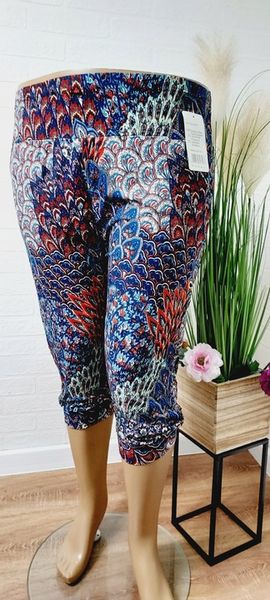 L/3XL ALLADYNKI WYGODNE SPODNIE -ZA KOLANO 777-1 pawie oczko zdjęcie 5