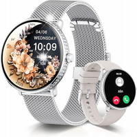 Les Fleurs Smartwatch unisex 1,54 cala z funkcją rozmowy 2 paski