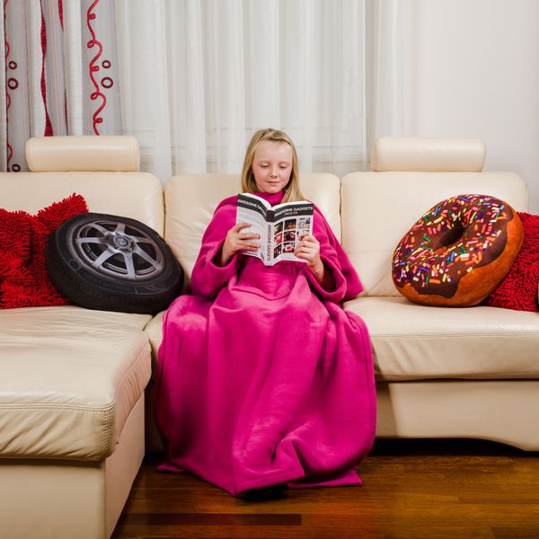 Kocyko-szlafrok Junior - Fuksja zdjęcie 2