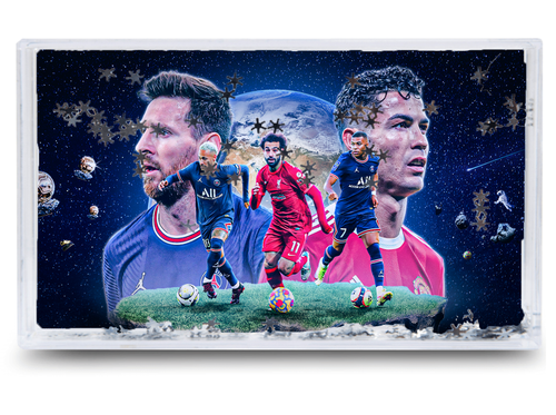 Akwarium - Ramka wodna 3D - Neymar, Ronaldo, Messi na Arena.pl