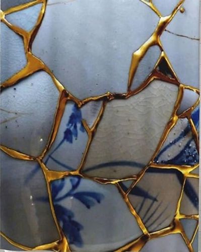 ZESTAW DO TECHNIKI KINTSUGI NAPRAWA CERAMIKI ZESTAW DIY KLEJ ZŁOTY 5min na Arena.pl