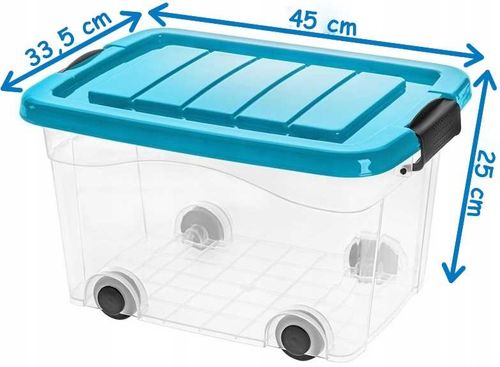 pojemnik roller box 20l, pokrywa turkus na Arena.pl