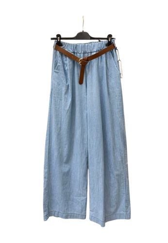 THODAMI Szerokie spodnie w paski z cienkiego denimu na Arena.pl