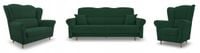 Zestaw LOFT 3+2+1 Kanapa, sofa i fotel Avra 12 zielony PRODUCENT PL