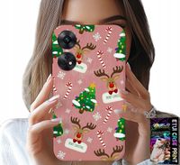 ETUI DO OPPO RENO8 T 4G - ŚWIĄTECZNE RENIFERY CHOINKI LASKA WZORY