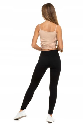 MORAJ Legginsy długie getry damskie kryjące WYSOKI STAN - czarne L/XL na Arena.pl