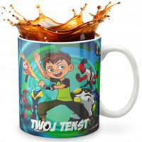KUBEK 330ml GRAFIKA PREZENT ŚWIĘTA WZÓR - BAJKA BEN10 + IMIĘ