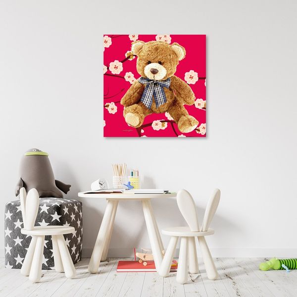 Emaga Obraz na płótnie, Pluszowy miś - 40x40 zdjęcie 2