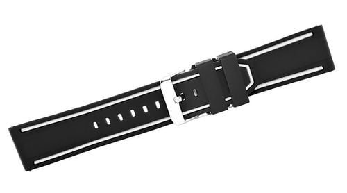 pasek silikonowy czarno-biały u14-20-1 na Arena.pl