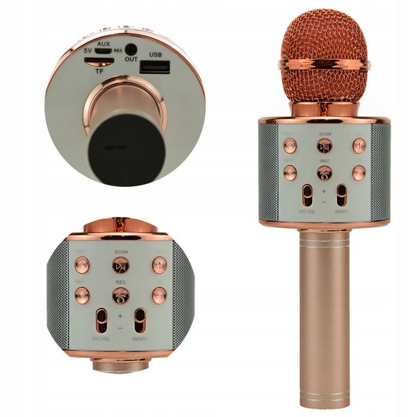 Mikrofon bluetooth karaoke bezprzewodowy głośnik zdjęcie 1