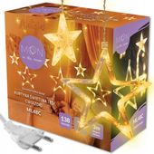 GWIAZDKI SOPLE LED LAMPKI CHOINKOWE KURTYNA