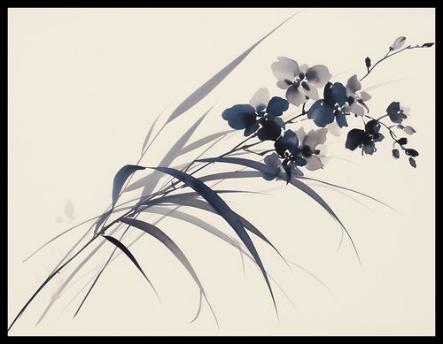 Plakat 65x50cm Orchidea w Sepii na Arena.pl