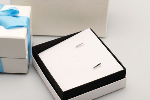 srebrne minimalistyczne kolczyki pałeczki minimalistyczne - ksc6204 na Arena.pl