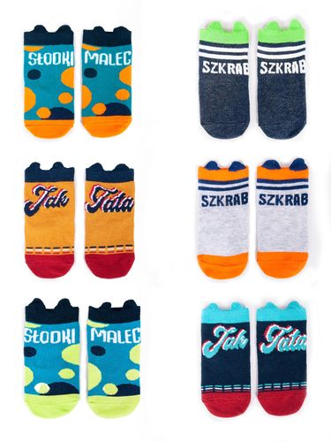 Skarpety chłopięce z elementem 3D kolorowe 6PAK 14-16 YOCLUB na Arena.pl