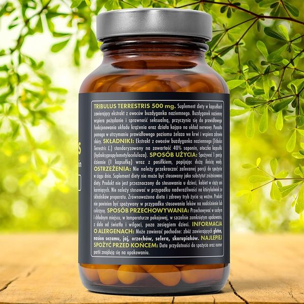 HERB Tribulus 500mg 90vcaps Booster Testosteron Libido Potencja zdjęcie 4