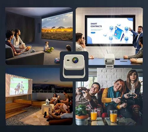 Mini Projektor Przenośny Android WiFi Rzutnik FULL HD 4K Telefon Bluetooth na Arena.pl