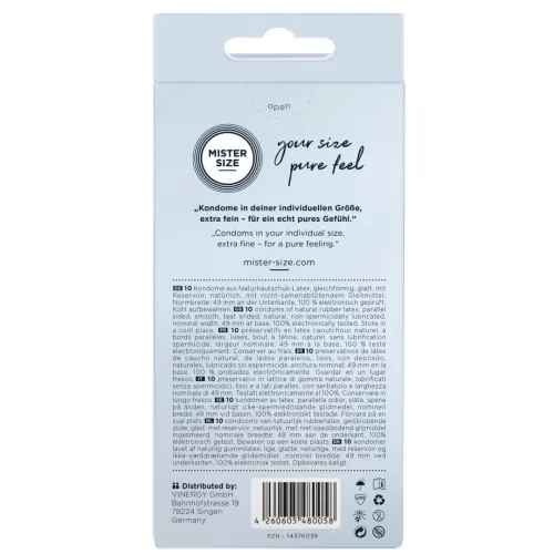 mister size 49 mm - precyzyjnie dopasowane prezerwatywy 10 sztuk na Arena.pl