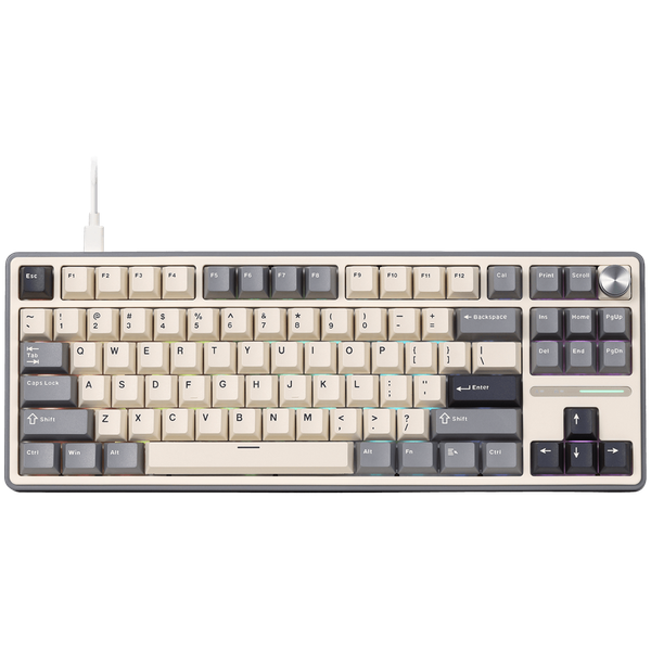royal kludge r87pro half grey gaming keyboard brown switch zdjęcie 1