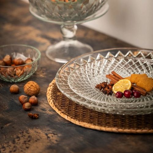 Zestaw talerzy 12 osób i patera na ciasto Altom Design Solaris Komplet 13el na Arena.pl