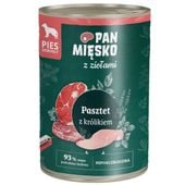 mokra karma dla psa pasztet królik z ziołami pan mięsko hipoalergiczna 400g