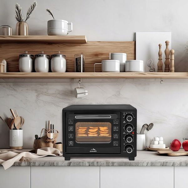 PIEKARNIK ELEKTRYCZNY 45L 2000W TERMOOBIEG ROŻNO GRILL SUSZARKA DO GRZYBÓW zdjęcie 8